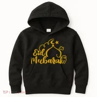 Eid Mubarak Arabic Holiday Kids Hoodie thumb 0
