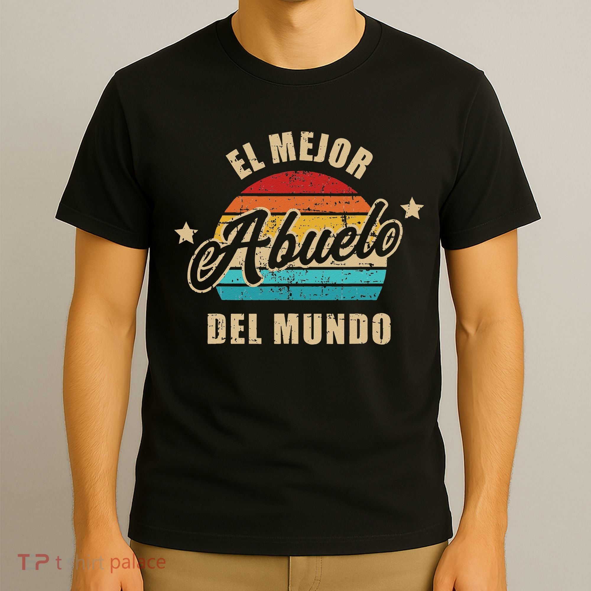 El Mejor Abuelo Del Mundo Vintage Retro T-Shirt