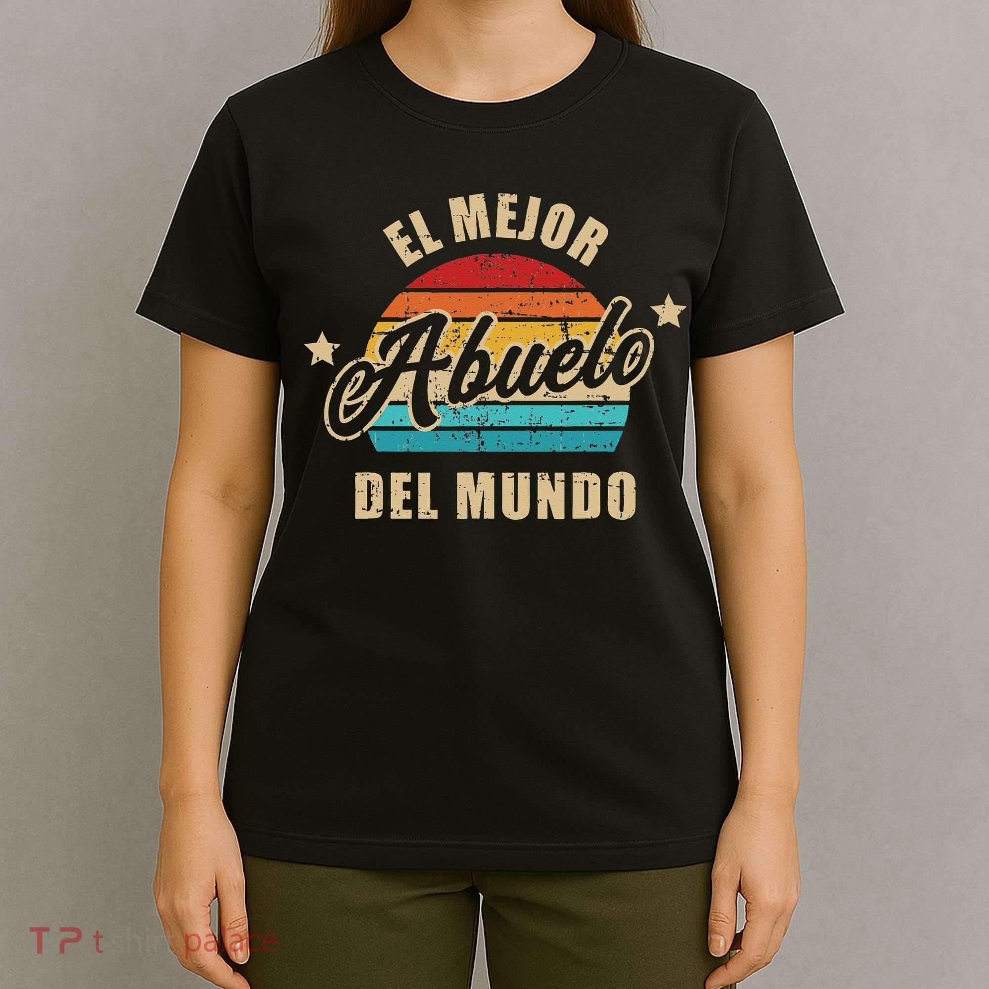 El Mejor Abuelo Del Mundo Vintage Retro T-Shirt