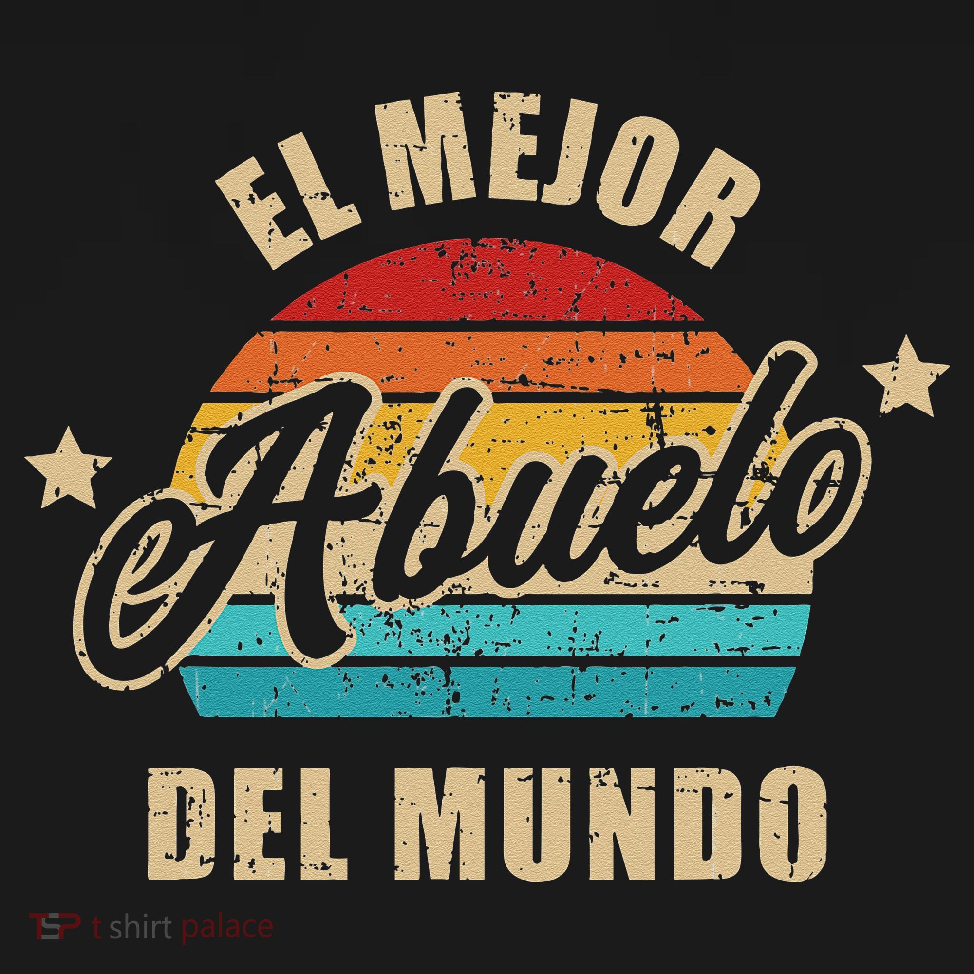 El Mejor Abuelo Del Mundo Vintage Retro T-Shirt