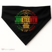Emancipation Day Juneteenth Black American Freedom USA-Made Doggie Bandana thumb 0