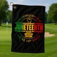 Emancipation Day Juneteenth Black American Freedom Golf Towel thumb 1