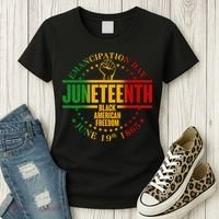 Emancipation Day Juneteenth Black American Freedom Women's T-Shirt thumb 3