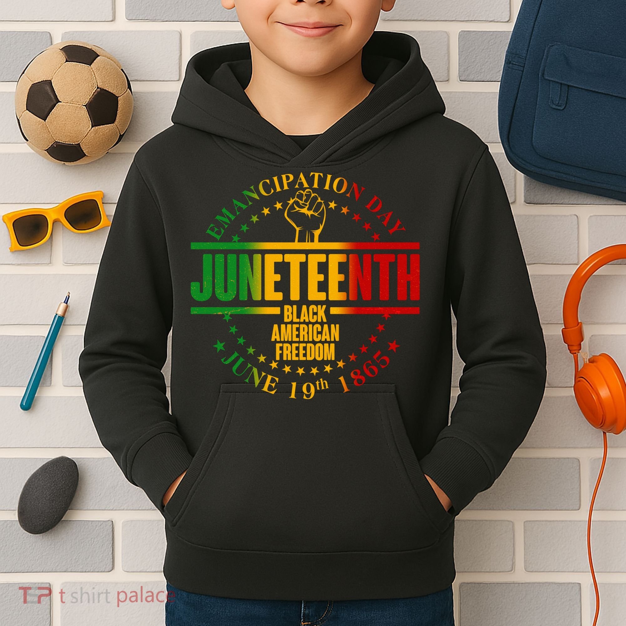Emancipation Day Juneteenth Black American Freedom Kids Hoodie