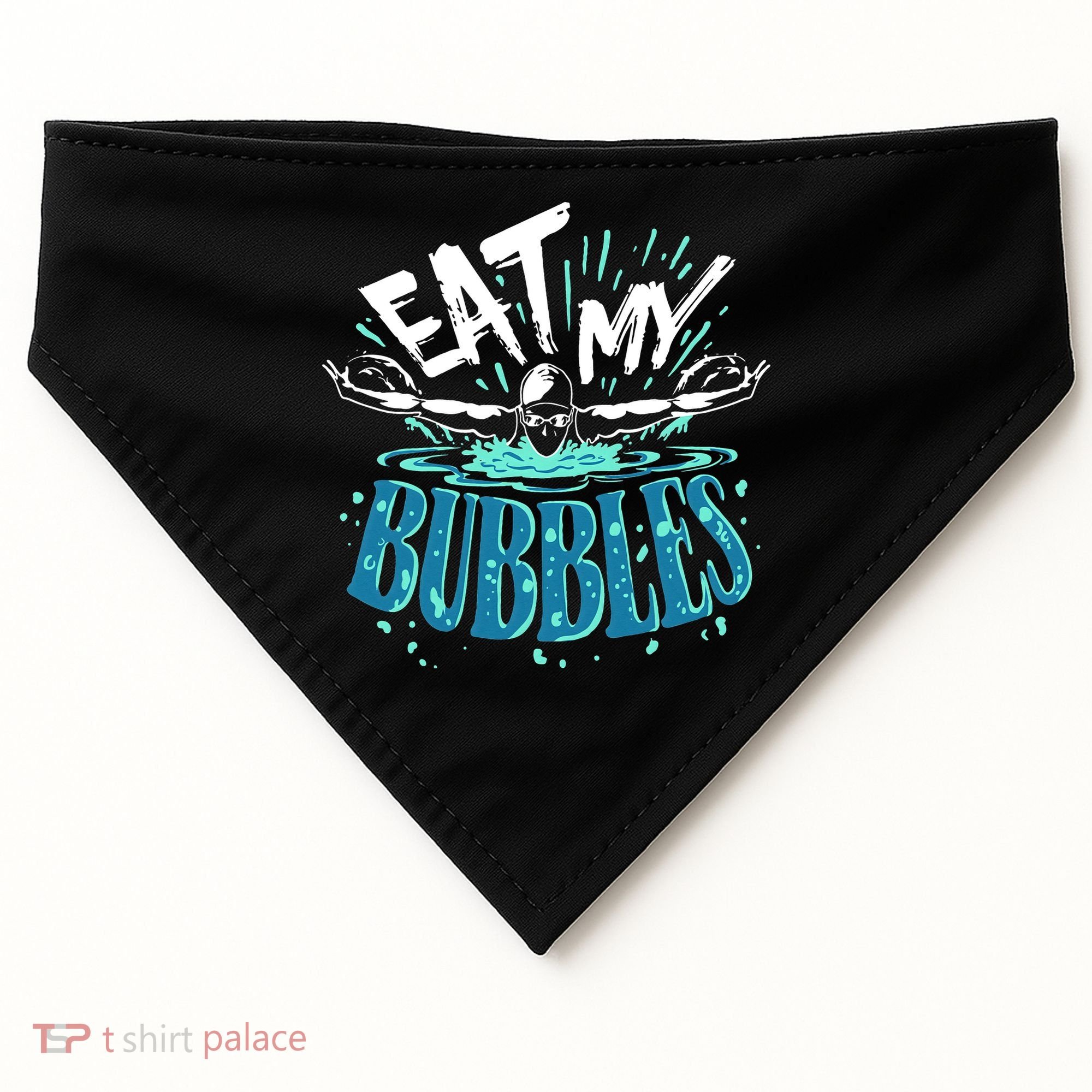 Eat My Bubbles funny swimming gift for swimmer swim team USA-Made Doggie Bandana