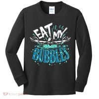 Eat My Bubbles funny swimming gift for swimmer swim team Kids Long Sleeve Shirt thumb 0