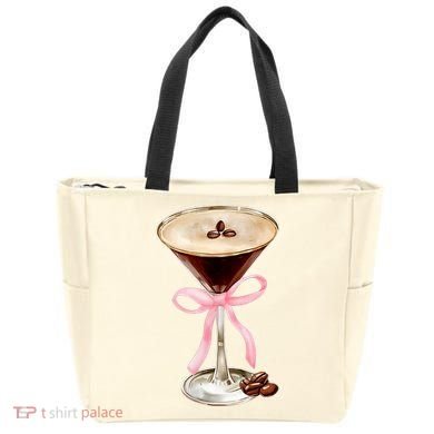 Espresso Martini Bow Graphic Tote Bag