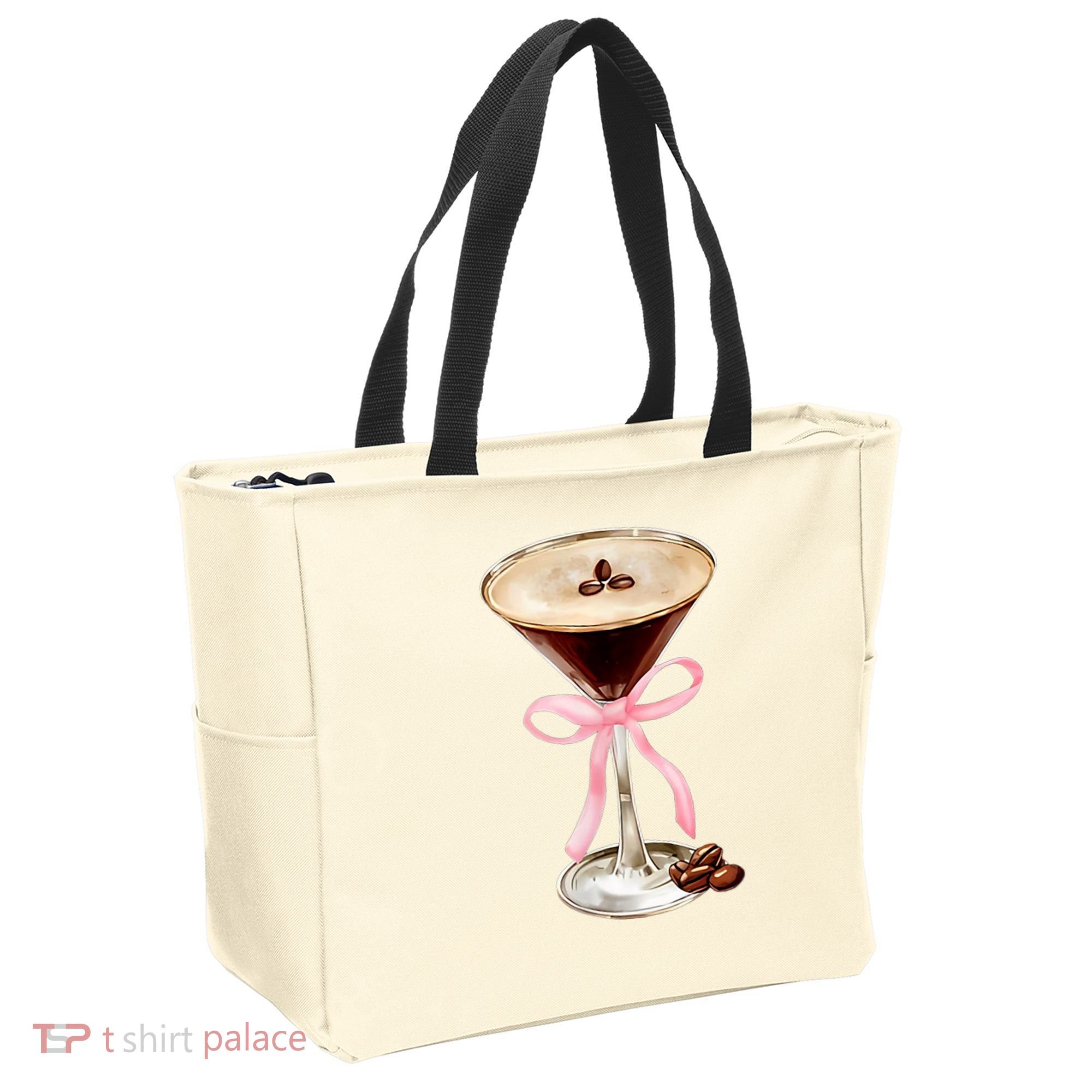 Espresso Martini Bow Graphic Tote Bag