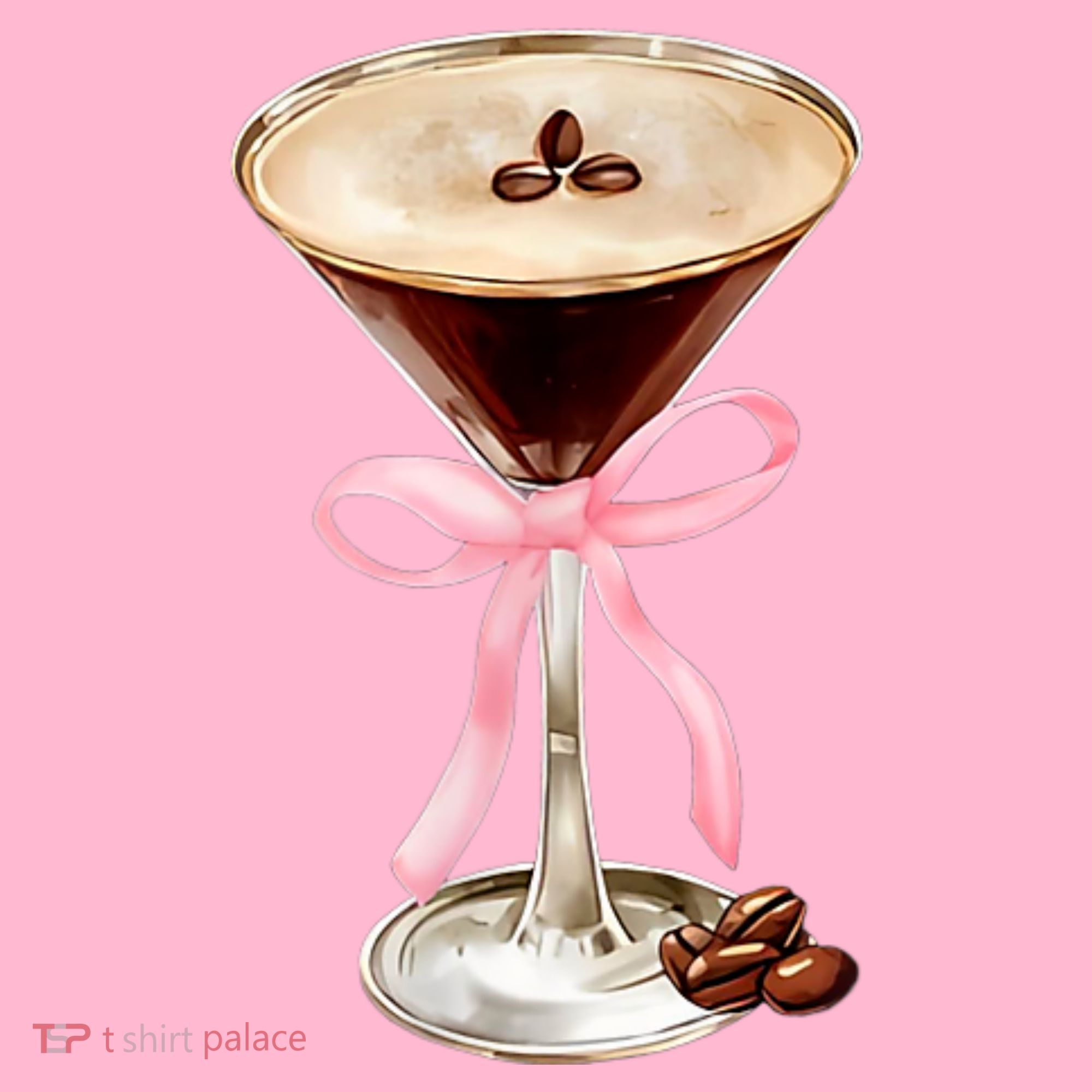 Espresso Martini Bow Graphic Coaster