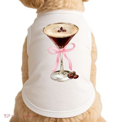 Espresso Martini Bow Graphic Doggie Tank