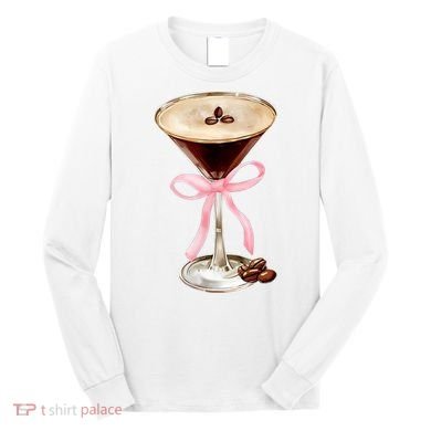 Espresso Martini Bow Graphic Long Sleeve Shirt