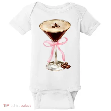 Espresso Martini Bow Graphic Baby Bodysuit