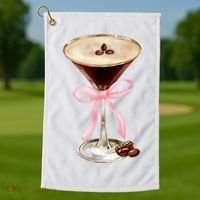 Espresso Martini Bow Graphic Golf Towel thumb 1