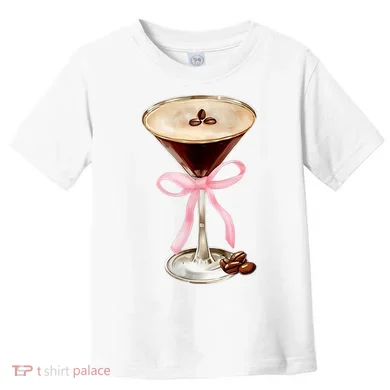 Espresso Martini Bow Graphic Toddler T-Shirt