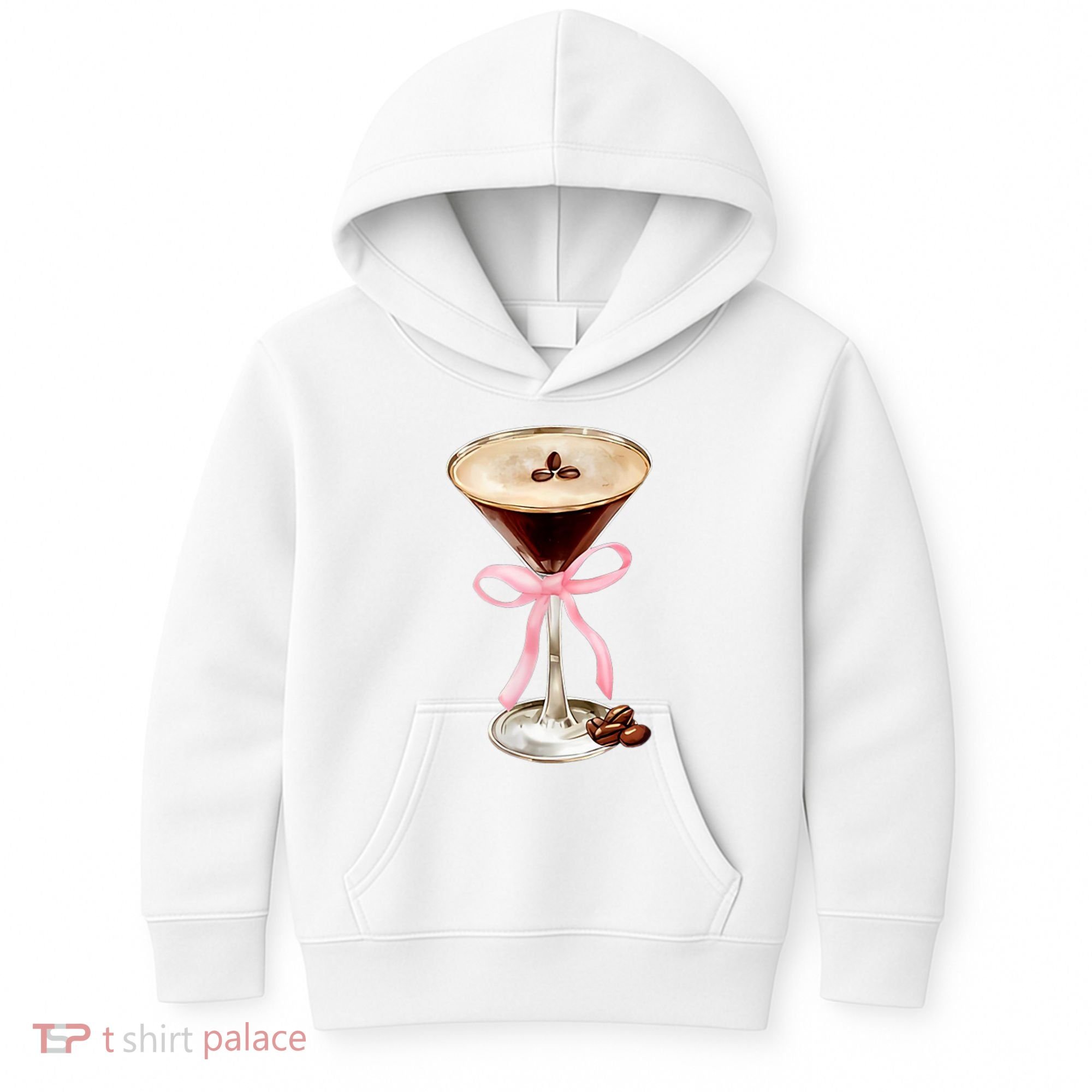 Espresso Martini Bow Graphic Kids Hoodie