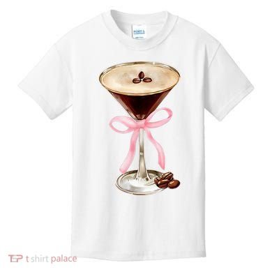 Espresso Martini Bow Graphic Kids T-Shirt