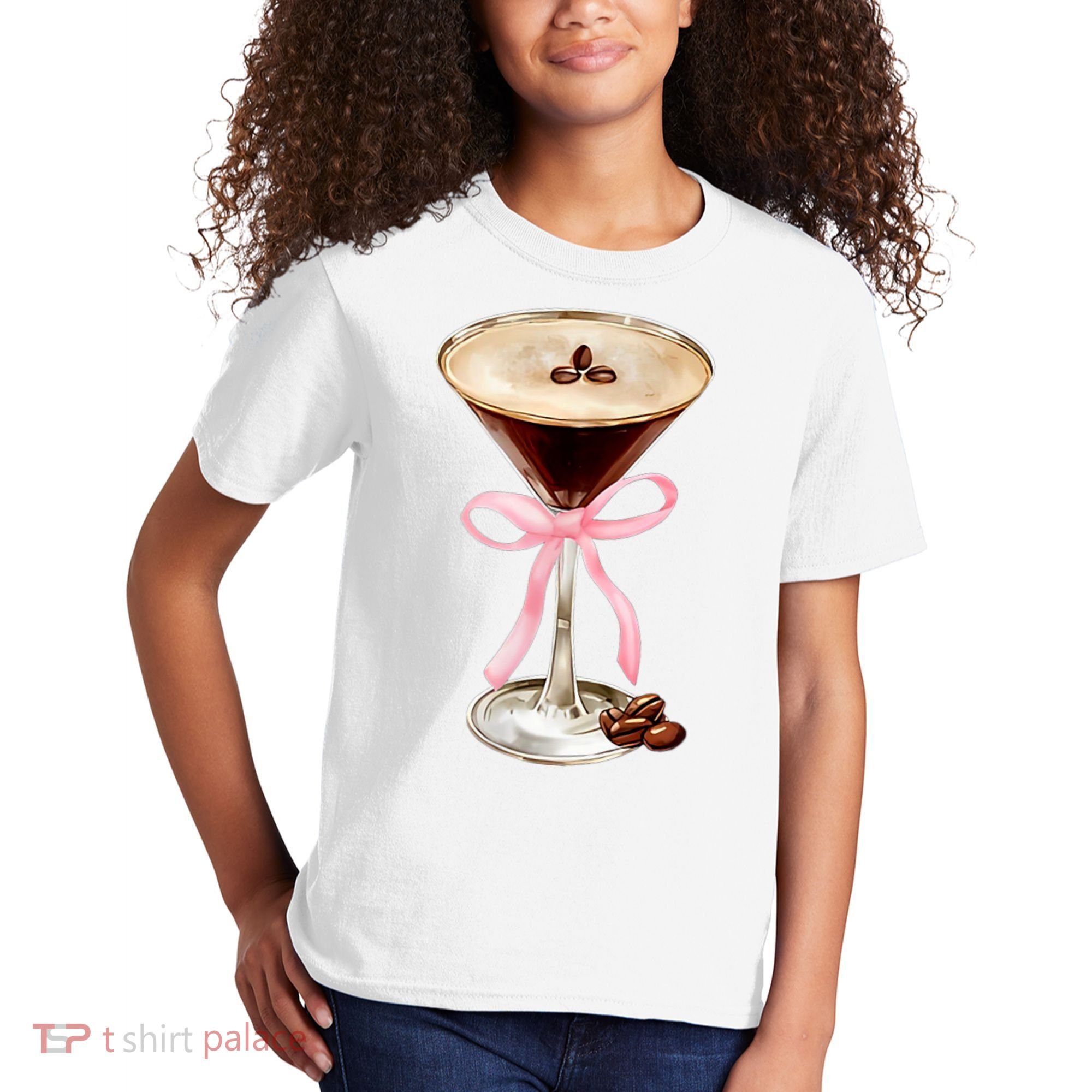 Espresso Martini Bow Graphic Kids T-Shirt