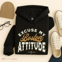 Excuse My Boston Attitude Thank You Hoodie thumb 4