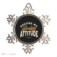 Excuse My Boston Attitude Thank You Ornament thumb 0