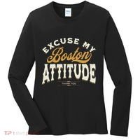 Excuse My Boston Attitude Thank You Women's Long Sleeve Shirt thumb 0