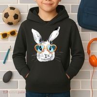 Easter Male Bunny Cute Holiday Kids Hoodie thumb 2