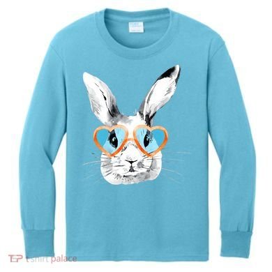 Easter Male Bunny Cute Holiday Kids Long Sleeve Shirt