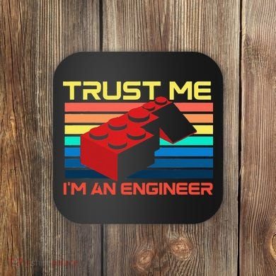 Engineer Master Builder Building Blocks Bricks Bricklayer Coaster