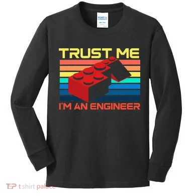 Engineer Master Builder Building Blocks Bricks Bricklayer Kids Long Sleeve Shirt