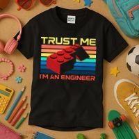Engineer Master Builder Building Blocks Bricks Bricklayer Kids T-Shirt thumb 3