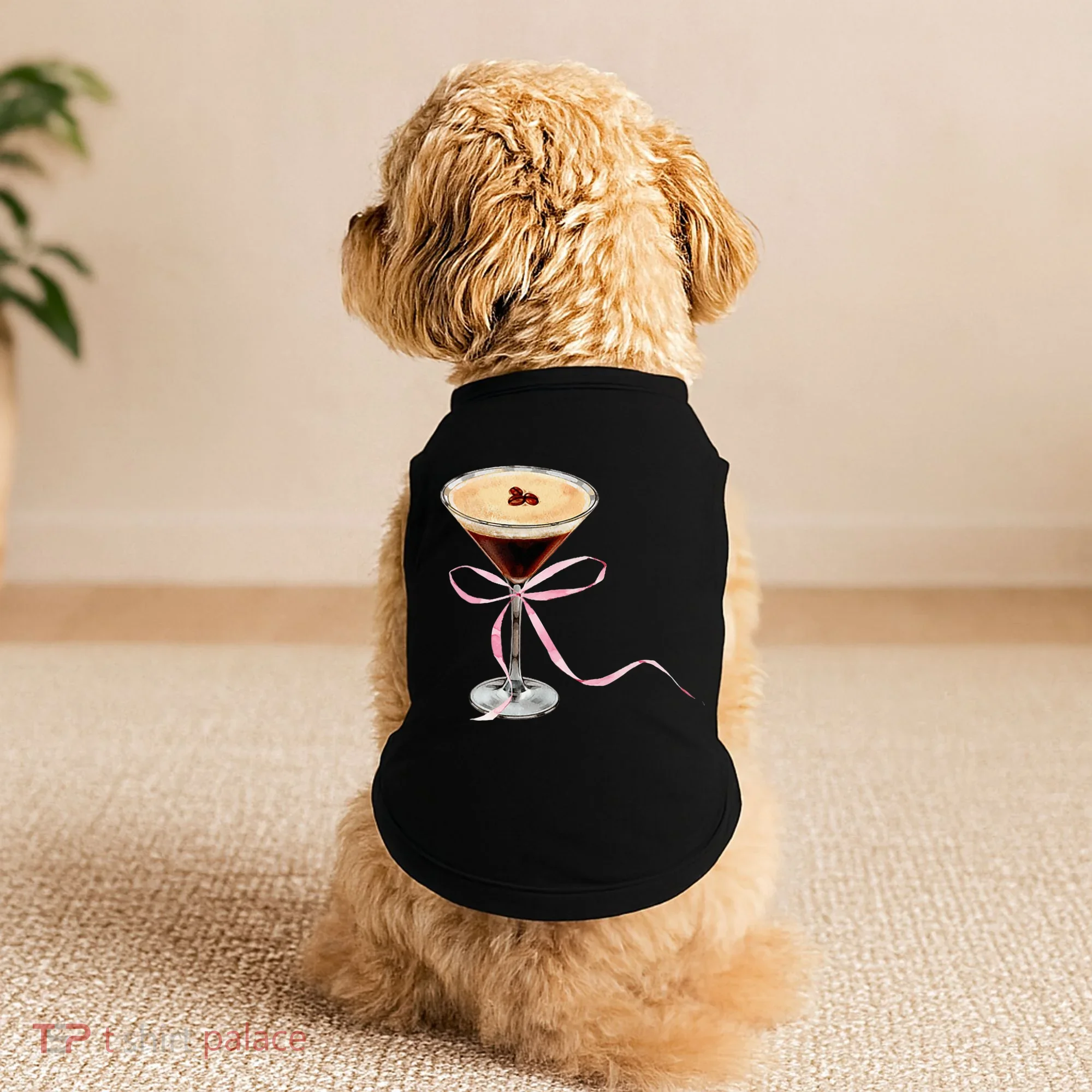 Espresso Martini Bow Graphic Doggie Tank