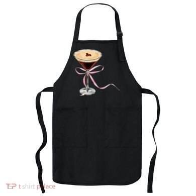 Espresso Martini Bow Graphic Apron