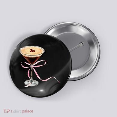 Espresso Martini Bow Graphic Button