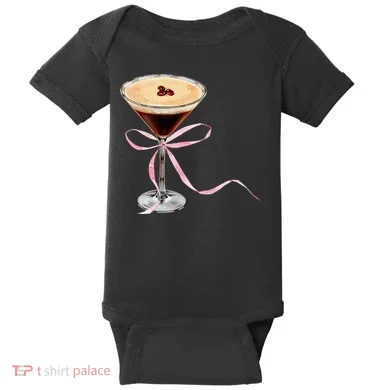 Espresso Martini Bow Graphic Baby Bodysuit
