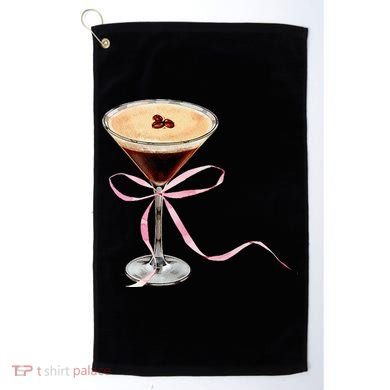 Espresso Martini Bow Graphic Golf Towel
