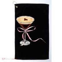 Espresso Martini Bow Graphic Golf Towel thumb 0