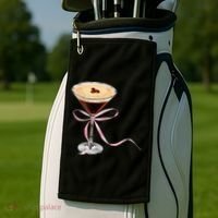 Espresso Martini Bow Graphic Golf Towel thumb 2