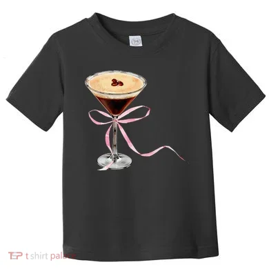 Espresso Martini Bow Graphic Toddler T-Shirt