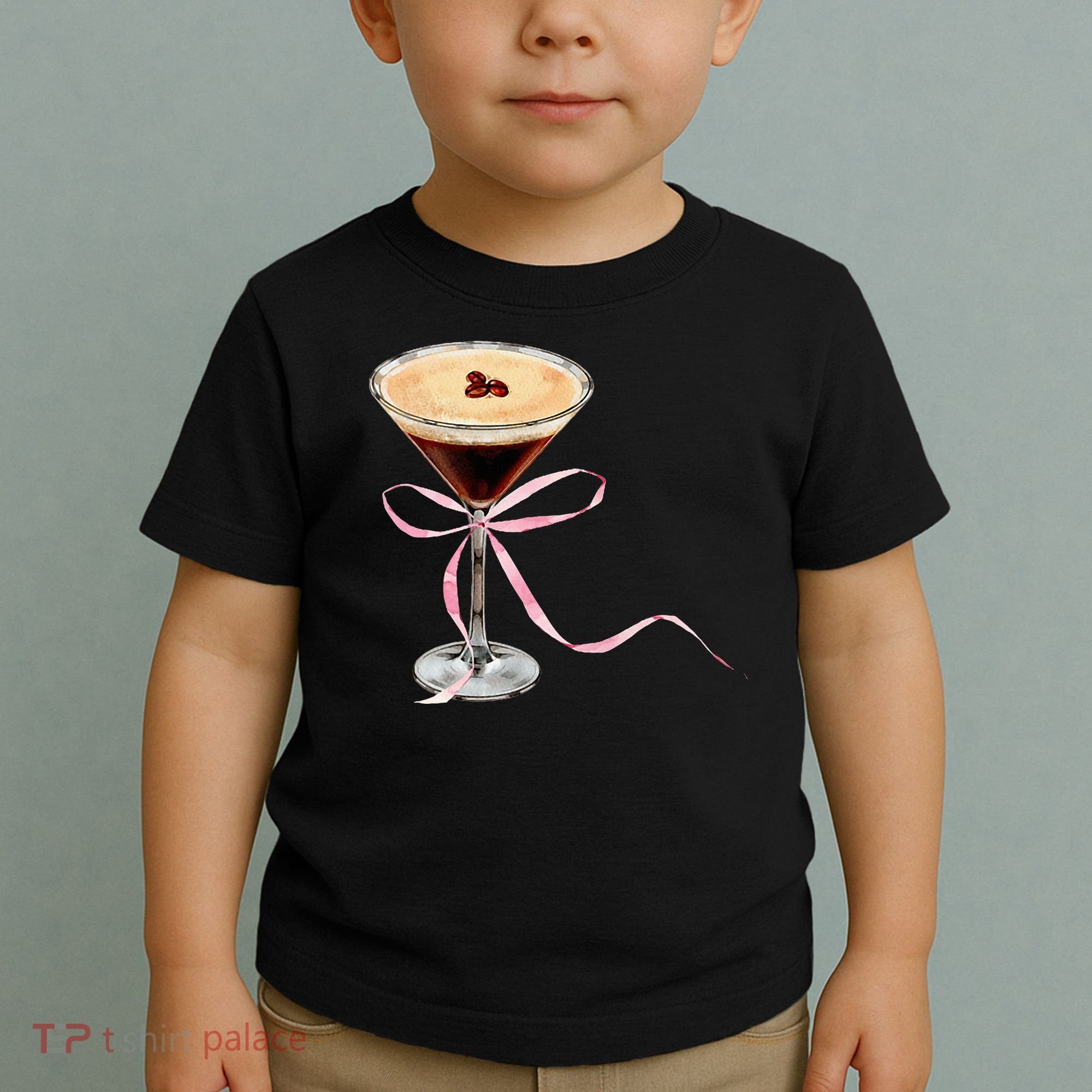 Espresso Martini Bow Graphic Toddler T-Shirt