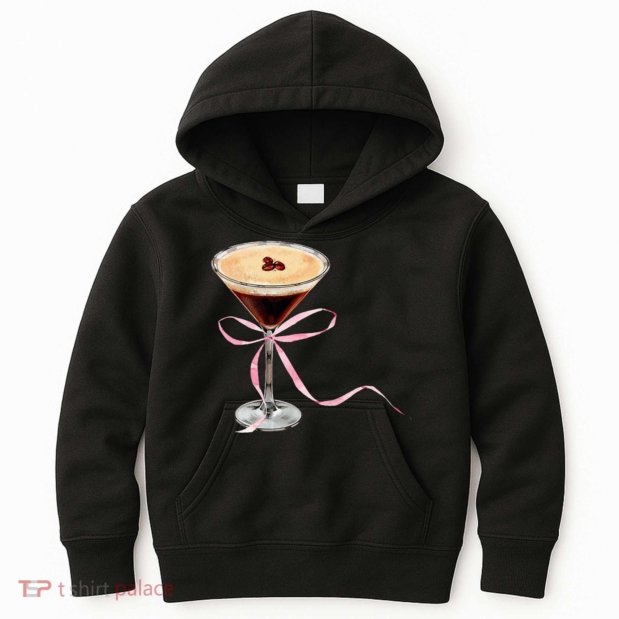 Espresso Martini Bow Graphic Kids Hoodie