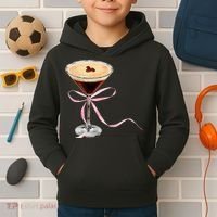Espresso Martini Bow Graphic Kids Hoodie thumb 2