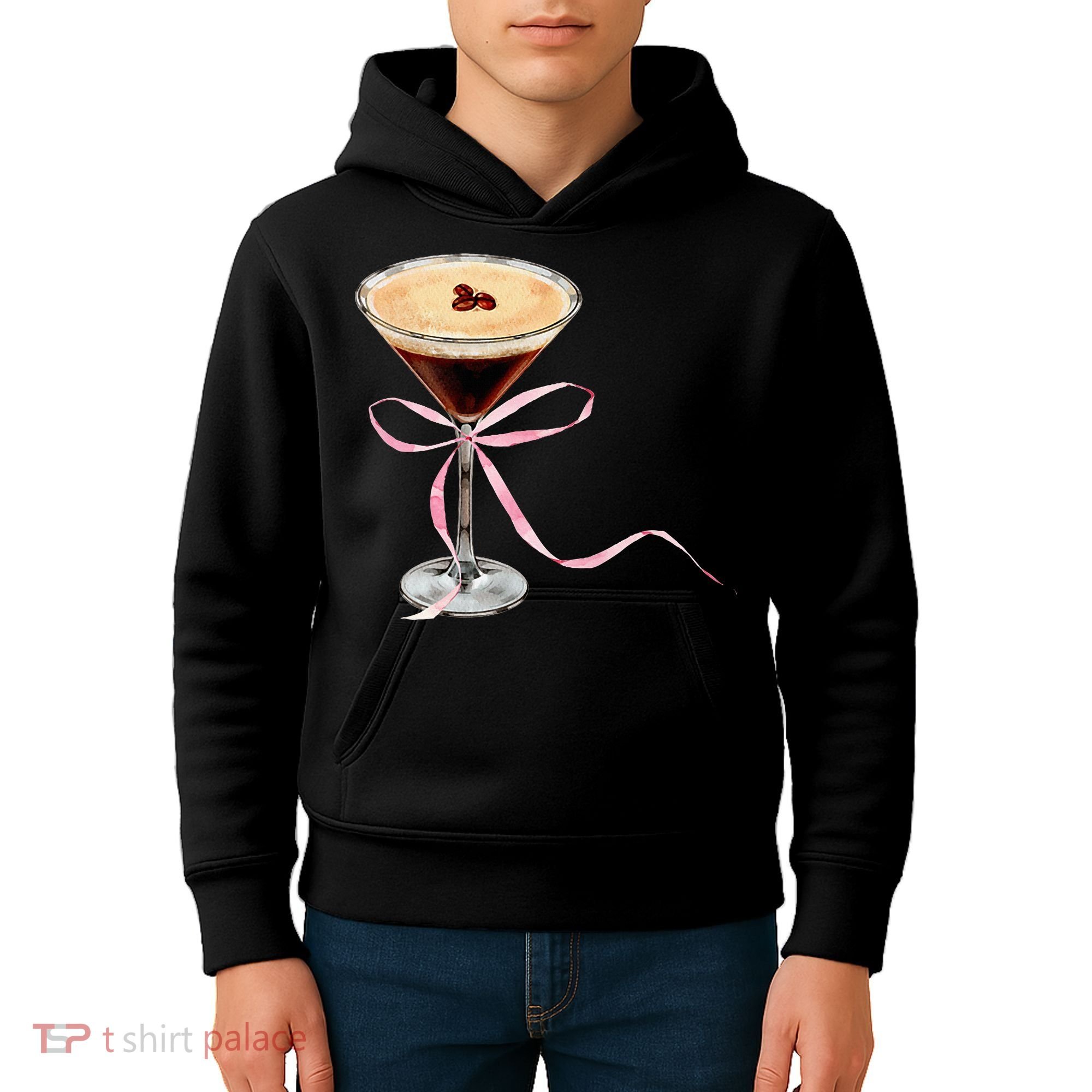 Espresso Martini Bow Graphic Kids Hoodie