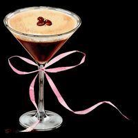 Espresso Martini Bow Graphic Kids Long Sleeve Shirt thumb 2