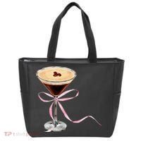 Espresso Martini Bow Graphic Tote Bag thumb 0