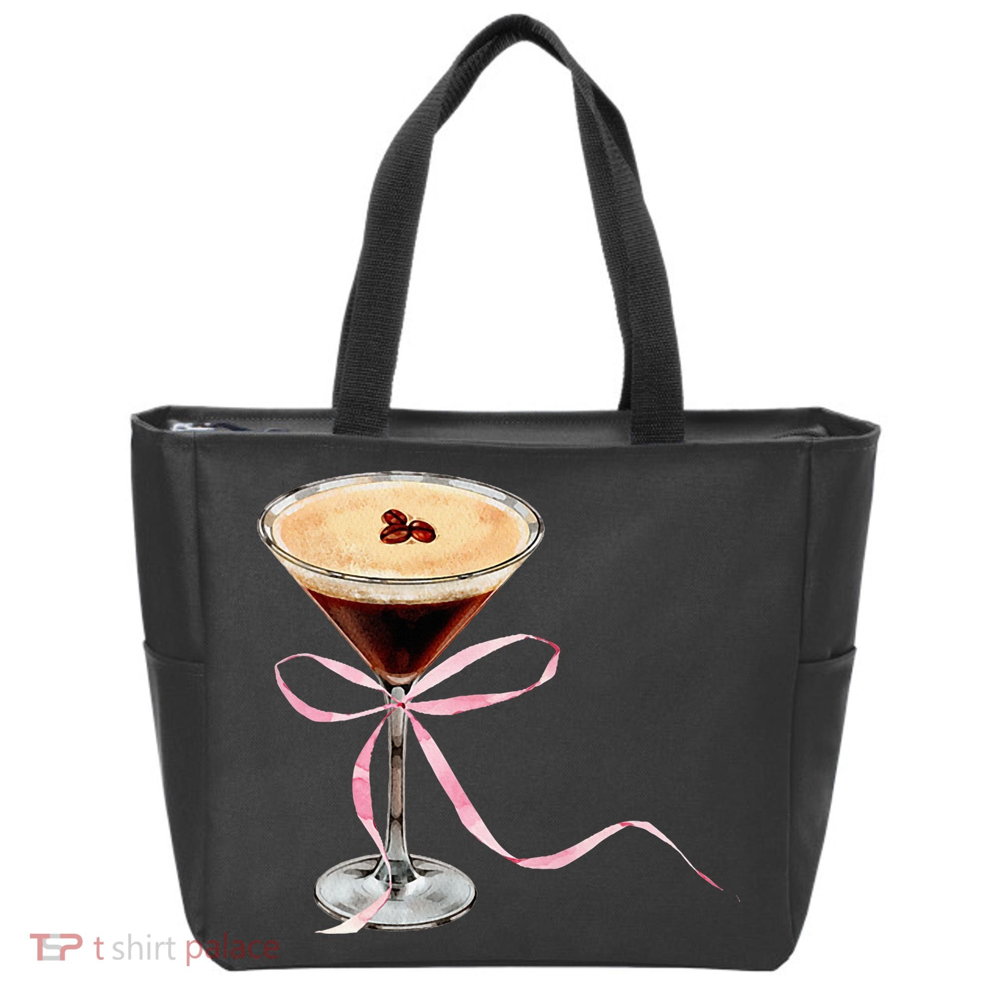 Espresso Martini Bow Graphic Tote Bag