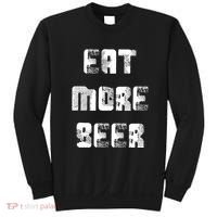 Eat More Beer Distressed Funny Drinking Sweatshirt thumb 0