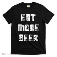 Eat More Beer Distressed Funny Drinking T-Shirt thumb 0