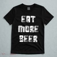 Eat More Beer Distressed Funny Drinking T-Shirt thumb 5