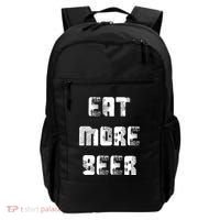 Eat More Beer Distressed Funny Drinking Backpack thumb 0