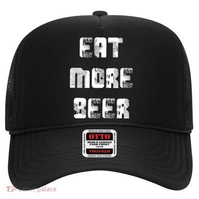 Eat More Beer Distressed Funny Drinking Hat