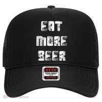Eat More Beer Distressed Funny Drinking Hat thumb 0